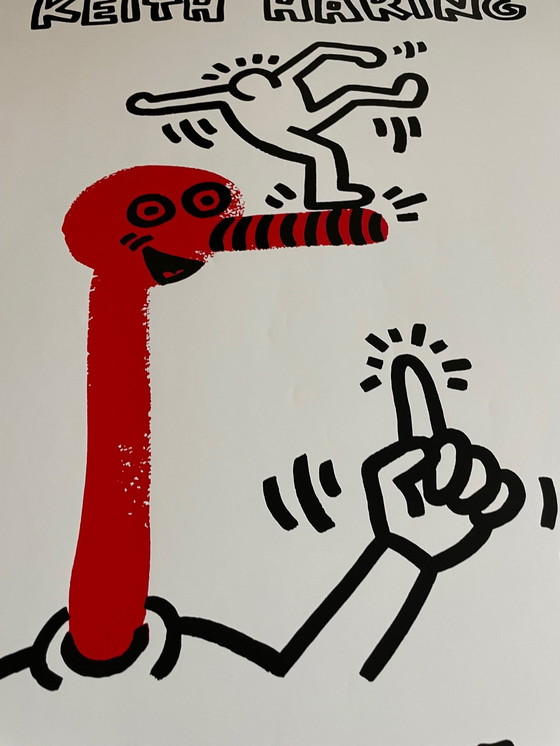 Image 1 of Keith Haring (1958-1990), Original 1991 Exhibition Poster Galerie Hete A. M. Hünermann Düsseldorf, Copyright The Estate Of Keith