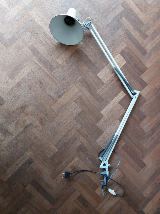 Image 1 of Lampe d'architecte vintage blanche