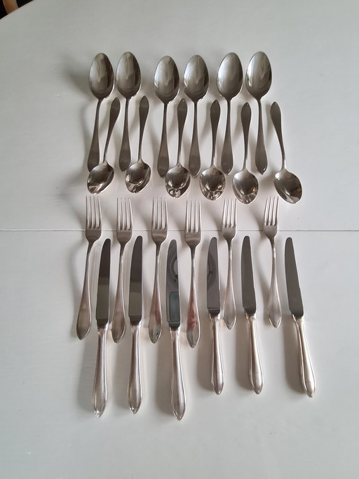 Christofle Versailles Silver-plated Cutlery 24 Parts