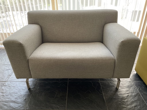 Enzo Luca Loveseat light gray fabric