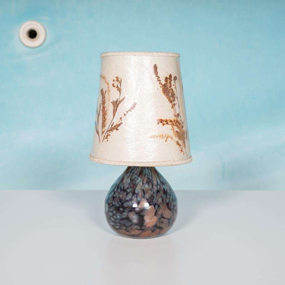 Image 1 of Scandinavian Japandi design table lamp glass & leaves lamp