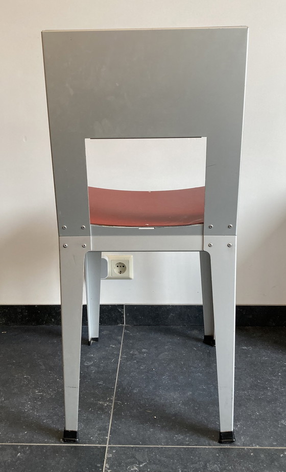 Image 1 of 2x Design Phe Dining Chairs Aluminum Swedish Red