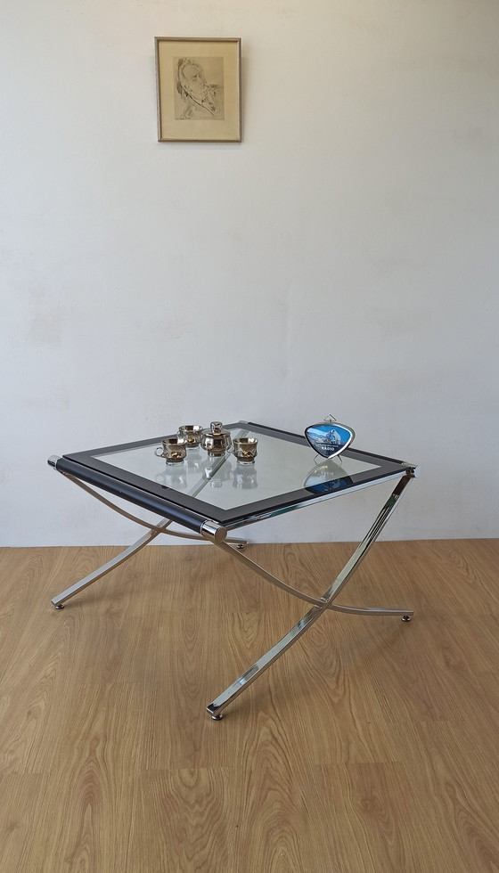 Image 1 of Chrome Coffee Table From The 1970S. 