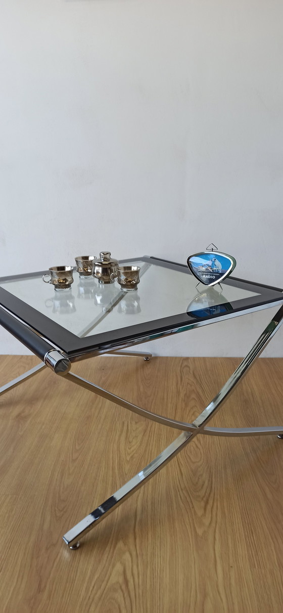 Image 1 of Chrome Coffee Table From The 1970S. 