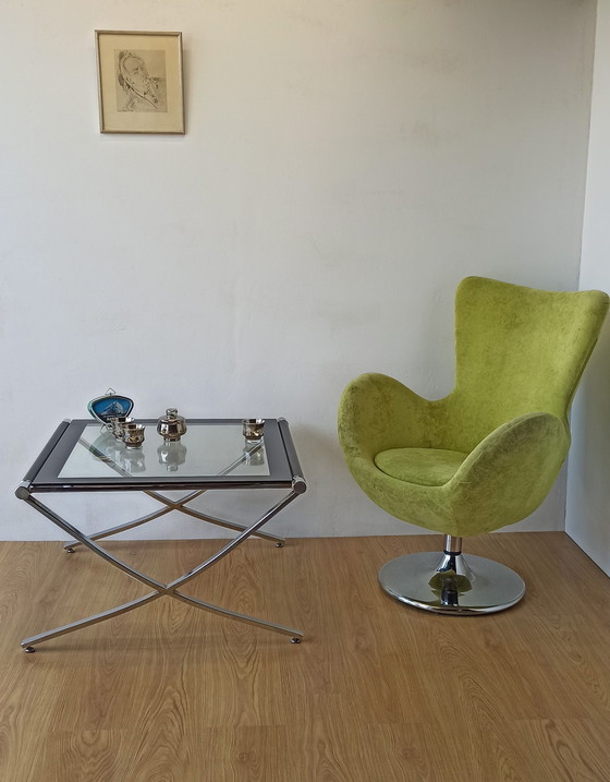 Image 1 of Chrome Coffee Table From The 1970S. 