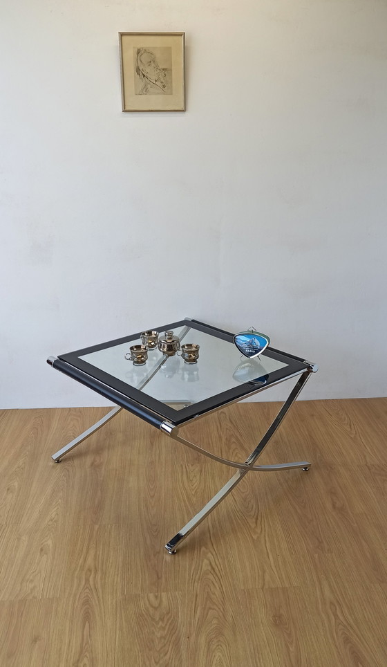 Image 1 of Chrome Coffee Table From The 1970S. 