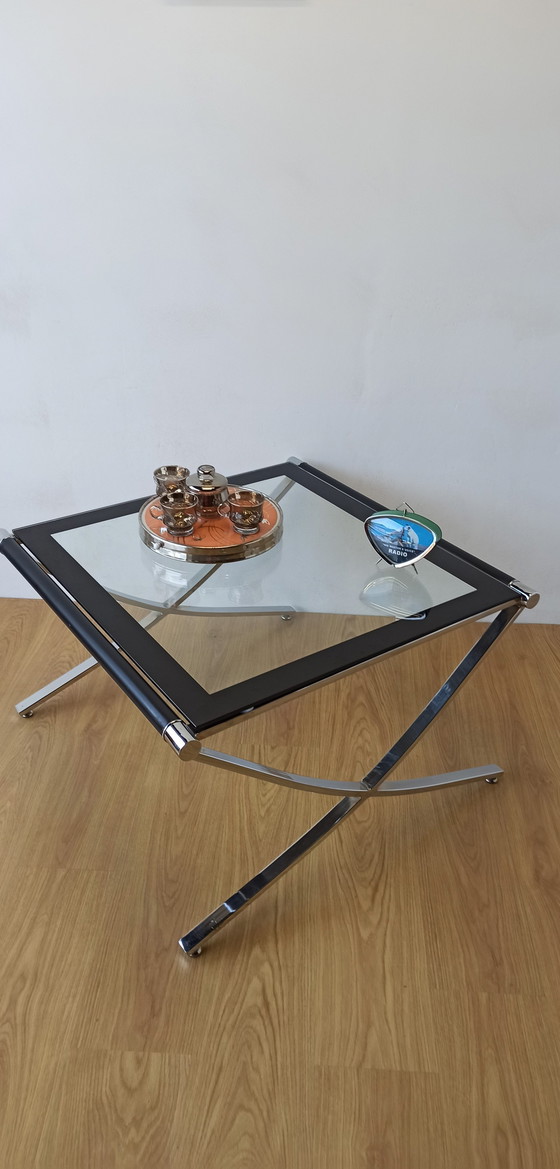 Image 1 of Chrome Coffee Table From The 1970S. 