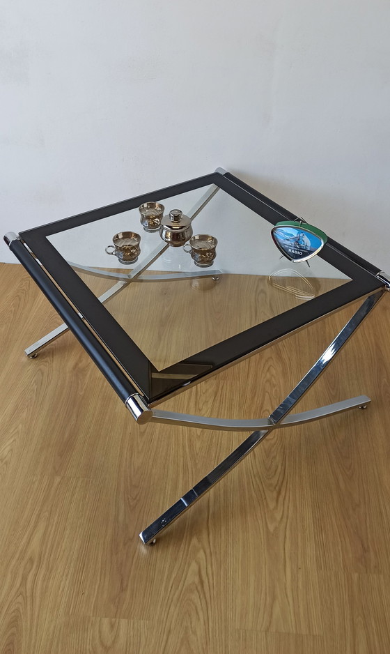 Image 1 of Chrome Coffee Table From The 1970S. 