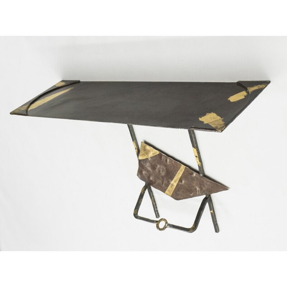 Image 1 of Pair of vintage wrought iron consoles, 1990