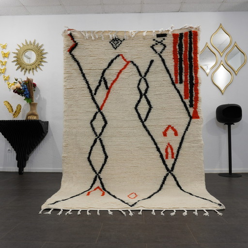 Tapis berbère - 245 cm x 161 cm - laine colorée