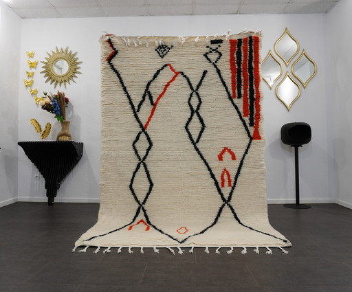 Tapis berbère - 245 cm x 161 cm - laine colorée