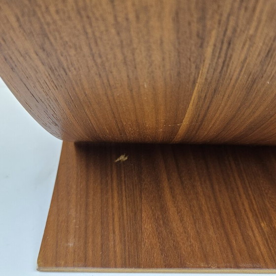 Image 1 of Vintage magazine rack in plywood and teak veneer, 1970