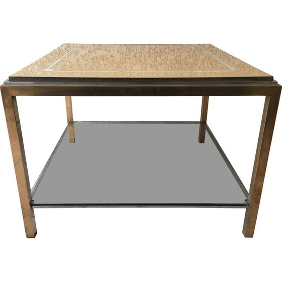 Image 1 of Tavolo vintage in ottone e cromo 1970