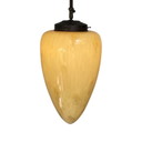Art déco - Lampadario sospeso con vetro marmorizzato - Vetro a forma di lacrima - Struttura in ottone - molto grande, regolabile