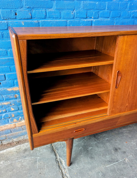 Image 1 of Midcentury teak sideboard with bar 1960s