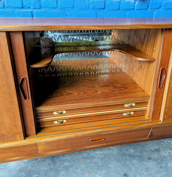 Image 1 of Midcentury teak sideboard with bar 1960s