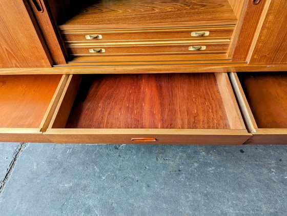 Image 1 of Midcentury teak sideboard with bar 1960s