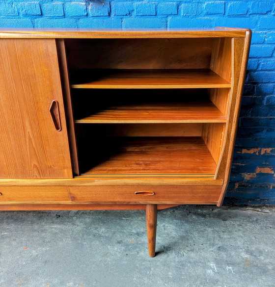 Image 1 of Midcentury teak sideboard with bar 1960s