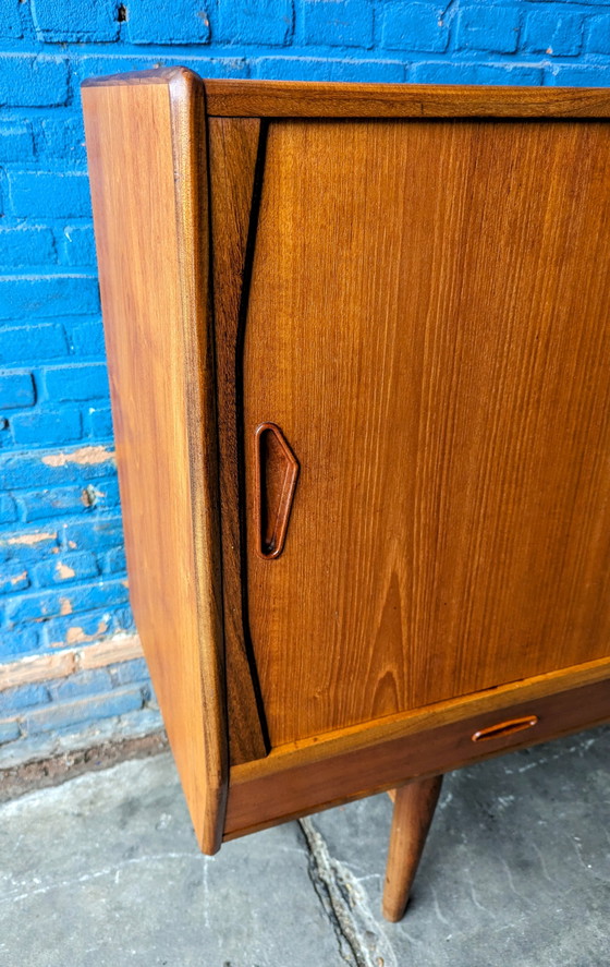 Image 1 of Midcentury teak sideboard with bar 1960s