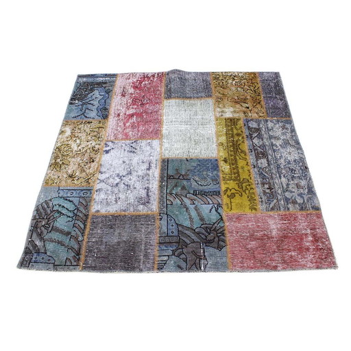 Persian rug patchwork rug 130X130