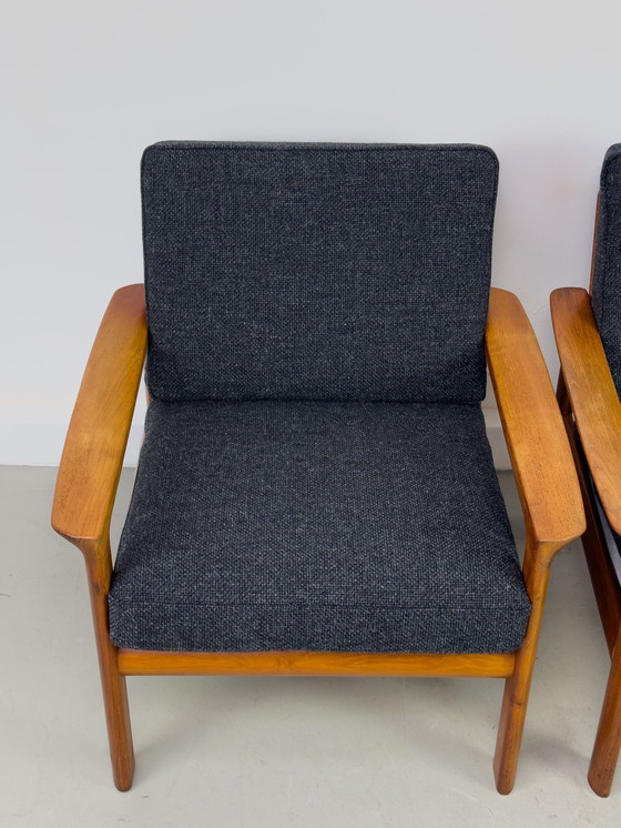 Image 1 of Lounge Chairs In Teak By Sven Ellekaer For Komfort, 1960S, Set Of 2