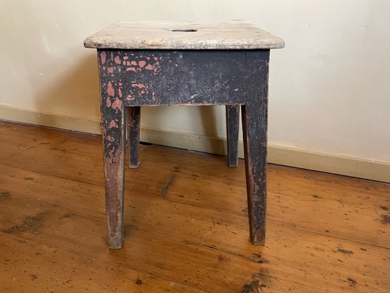 Image 1 of Country Stool Side Table Bench French