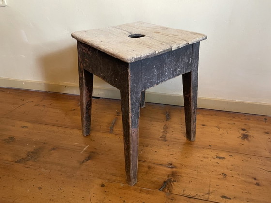 Image 1 of Country Stool Side Table Bench French