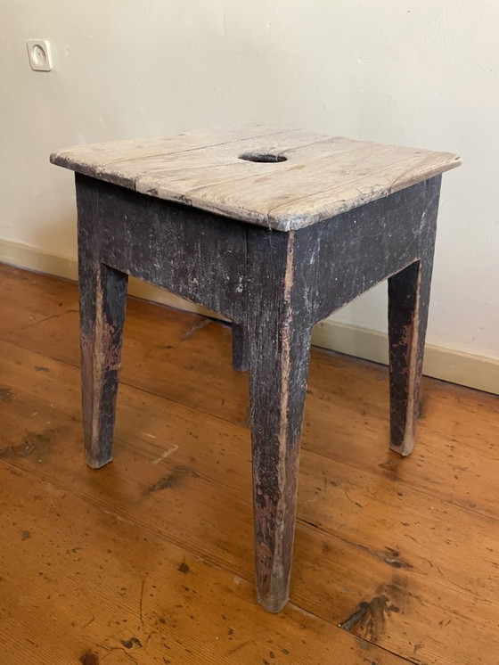 Image 1 of Country Stool Side Table Bench French