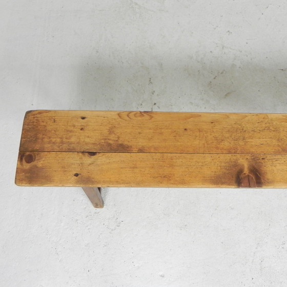 Image 1 of Banc en bois de 150 cm de long, années 1950