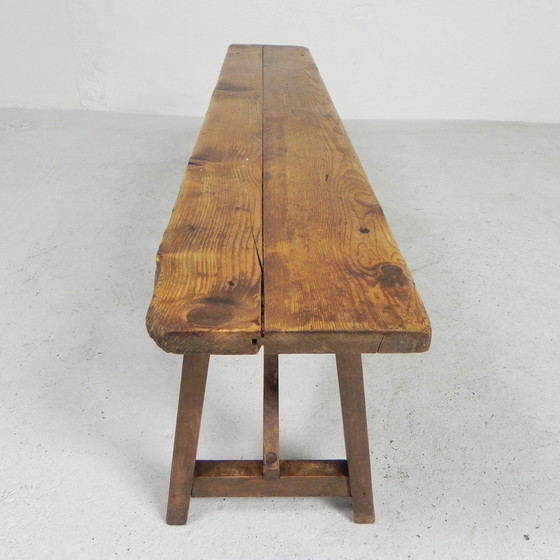 Image 1 of Banc en bois de 150 cm de long, années 1950