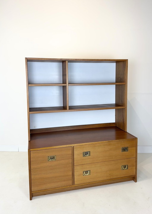 Low Teak Bookcase