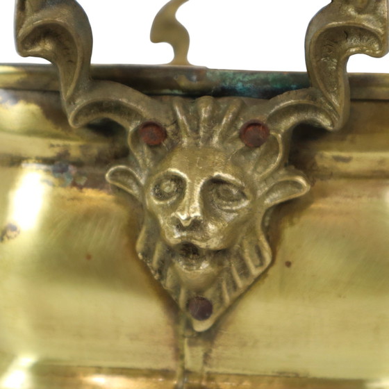 Image 1 of Antique Brass Flower Box