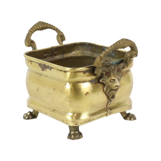 Image 1 of Antique Brass Flower Box