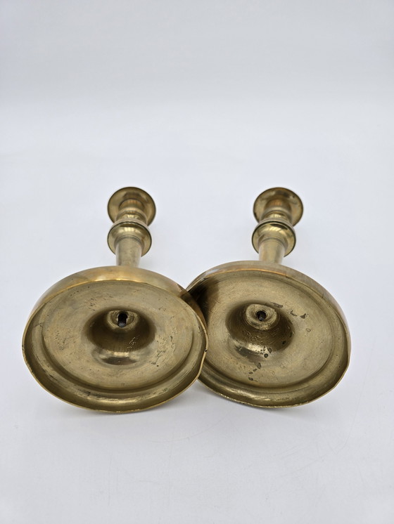 Image 1 of Pair Of Gilded Bronze Candlesticks