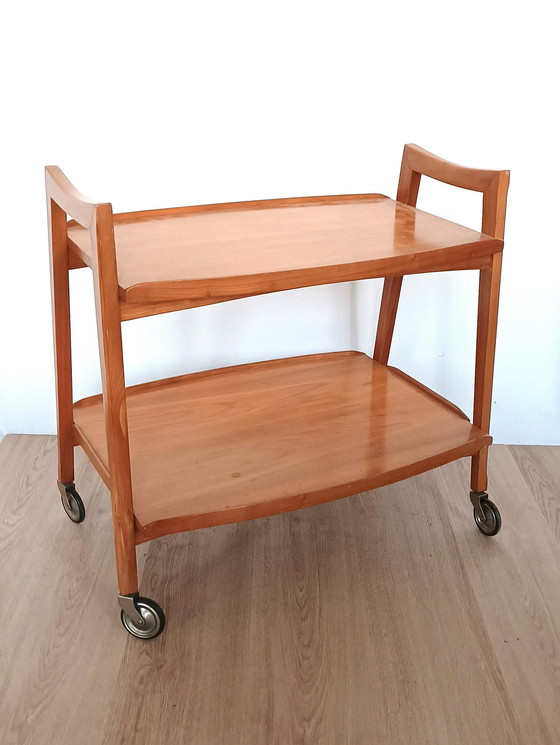 Image 1 of Fifties Cherry Serving Trolley