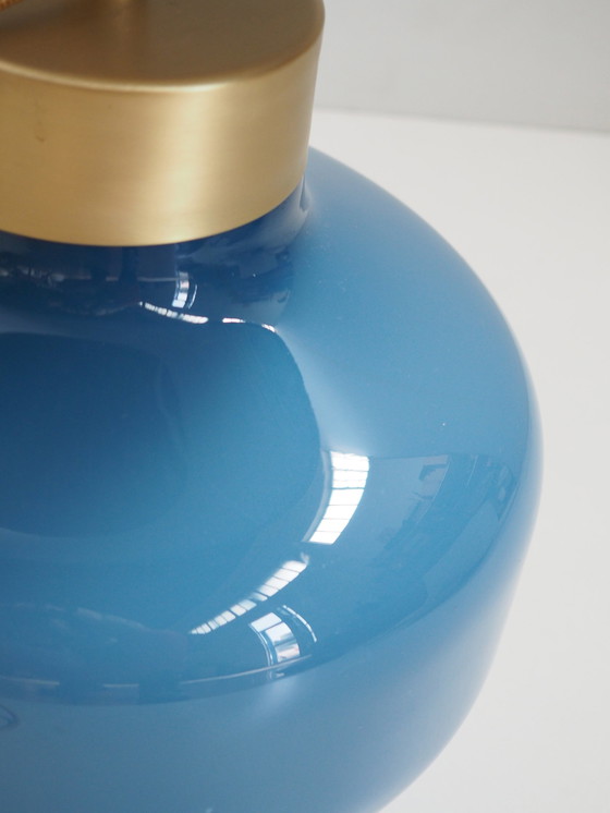 Image 1 of Opaline Glass Table Lamp/ Shadow Missoni Fabric