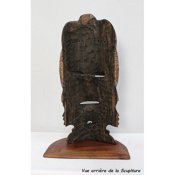Image 1 of Vintage mask in ebony and wood, Central African Republic