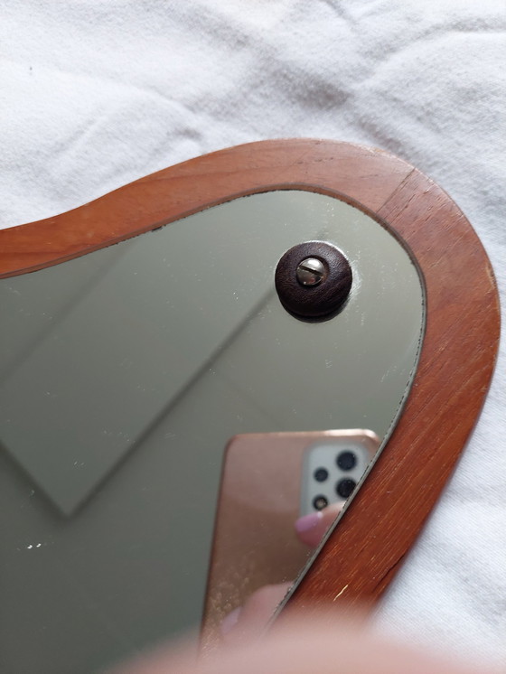 Image 1 of Danish Teak Mirror With Lighting