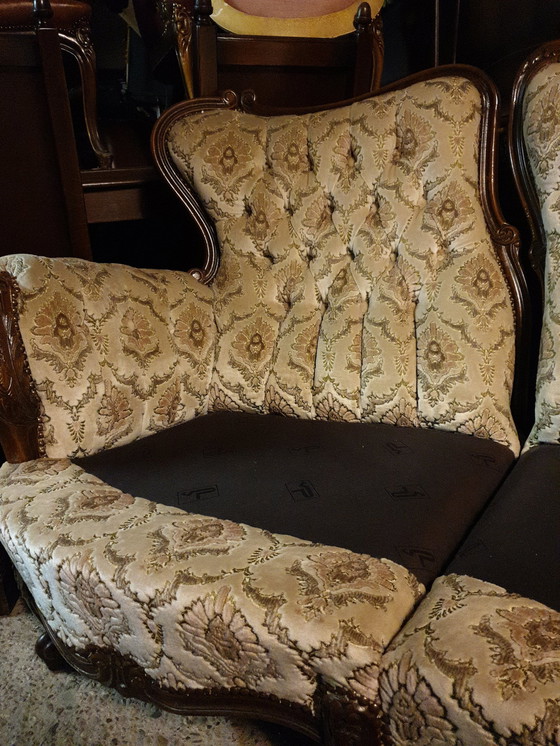 Image 1 of Curved Baroque Sofa With Armchairs