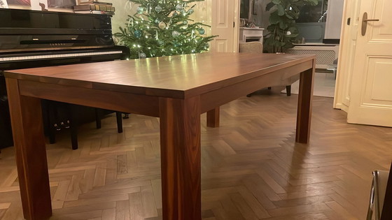 Image 1 of Handmade Dining Table, Walnut Wood In Oil