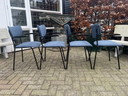 4x Gebroeders de White chairs, 1970s/80s
