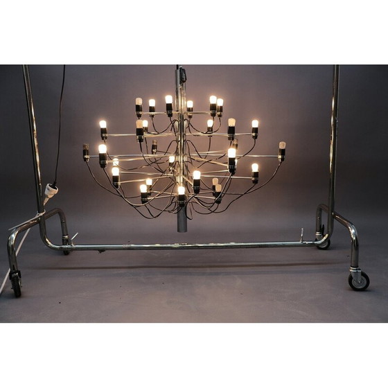 Image 1 of Vintage chandelier No. 2097/30 in iron by Gino Sarfatti for Arteluce, Italy 1960