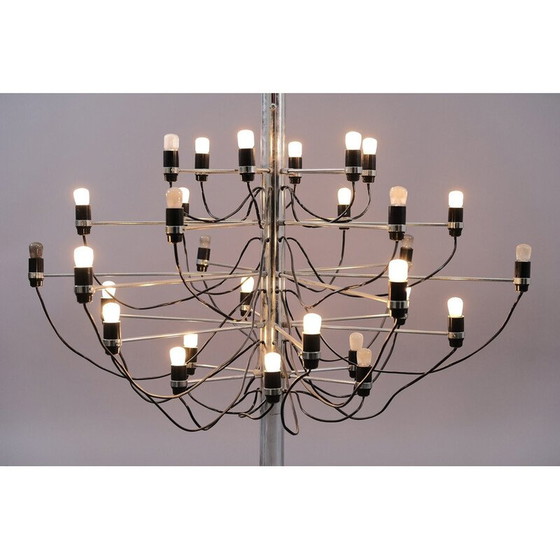 Image 1 of Vintage chandelier No. 2097/30 in iron by Gino Sarfatti for Arteluce, Italy 1960