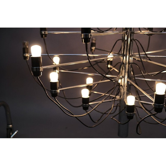 Image 1 of Vintage chandelier No. 2097/30 in iron by Gino Sarfatti for Arteluce, Italy 1960