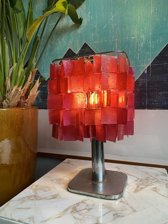 Image 1 of Capiz table lamp