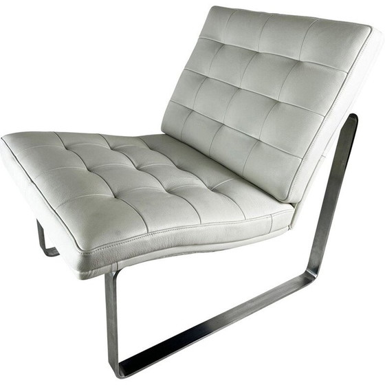 Image 1 of Poltrona Moduline vintage in acciaio di Ole Gjerløv-Knudsen e Torben Lind per Fritz Hansen, anni '80