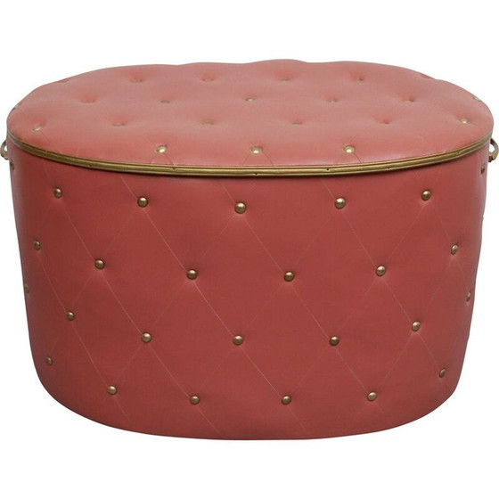 Image 1 of Vintage dark pink linen chest, 1950