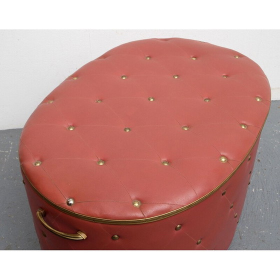 Image 1 of Vintage dark pink linen chest, 1950