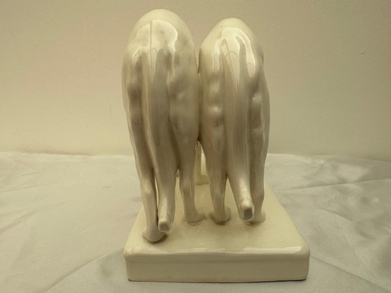 Image 1 of 2x Barzoi / Lévriers Blancs - Ceramic