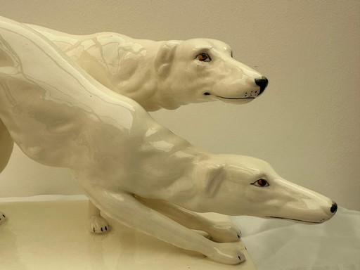 2x Barzoi / Lévriers Blancs - Ceramic